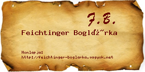 Feichtinger Boglárka névjegykártya